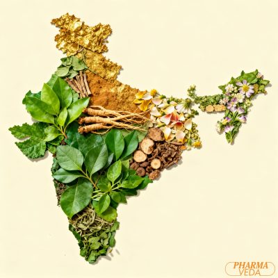 India Map herbal